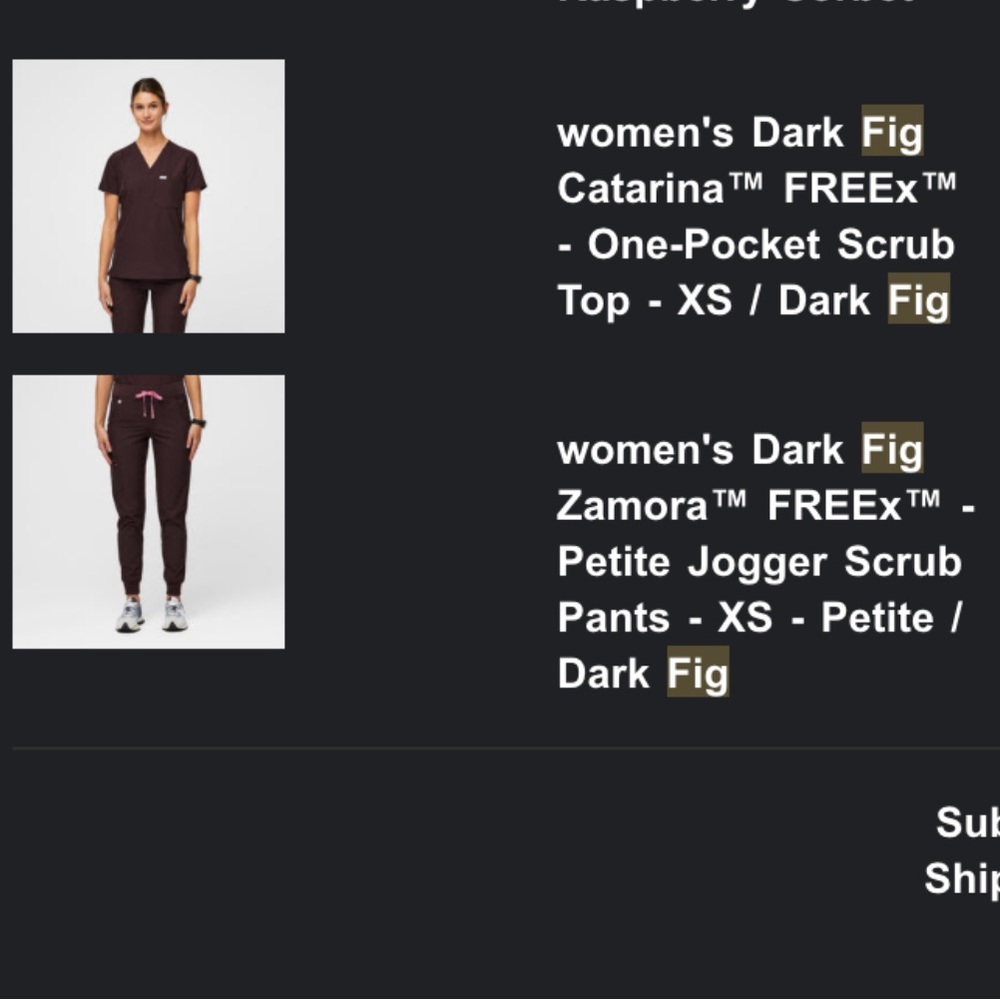 FIGS FREEx Dark Fig Joggers